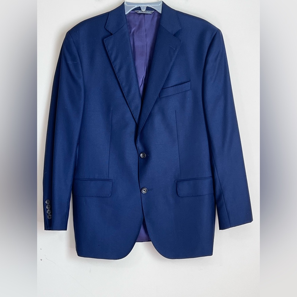 Jack Victor Sport Coat Loro Piana Wool Men 42R Navy Blazer‎